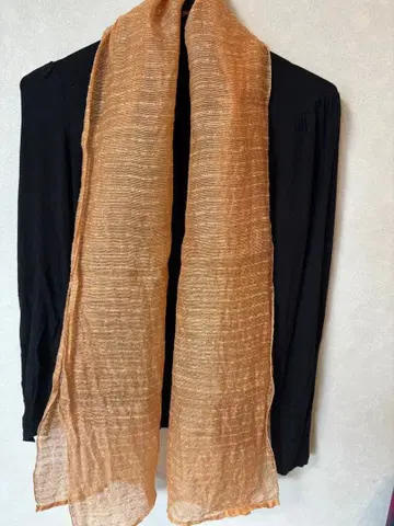 허브 염색 사쿠라 낙엽 염색 스톨/SILK100%