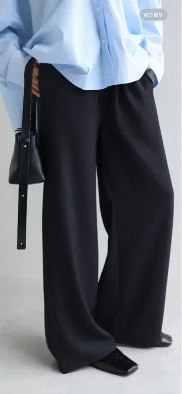 evernavy 에버네 포켓 부착 이지 와이드 팬츠