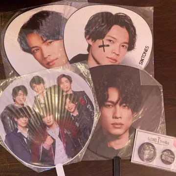 TC141 SixTONES 마츠무라 호쿠토 부채 세트 캔뱃지