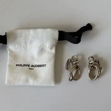 Philippe Audibert 실버 후프 귀걸이