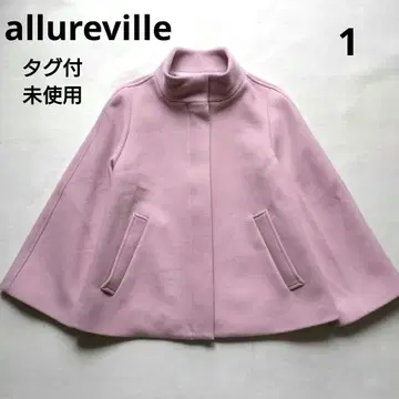 택 포함 미사용 allureville 비버 스탠드 숏코트