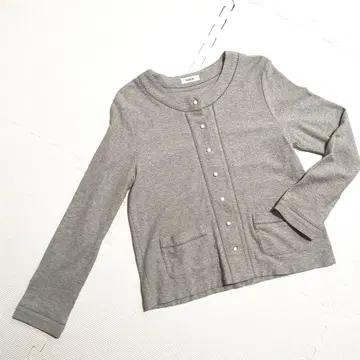 INGEBORG 잉게보그 긴팔 가디건 노카라 그레이 L