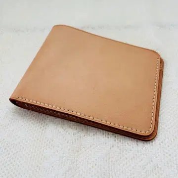 내추럴 가죽 접이식 지갑