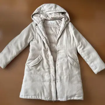 any SiS 후드 부착 베이지 롱 다운 자켓2