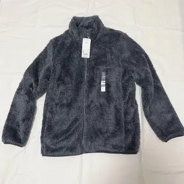 유니클로 퍼리 플리스 풀 지퍼 자켓 다크 그레이 XL