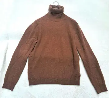 유니클로 캐시미어 100% 터틀넥 스웨터 브라운 니트 L 여성용