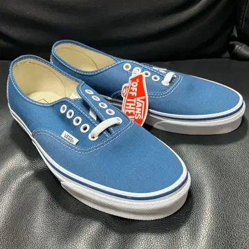 미사용품 반스 오센틱 Vans US8.5 블루 스니커즈 상자 없음