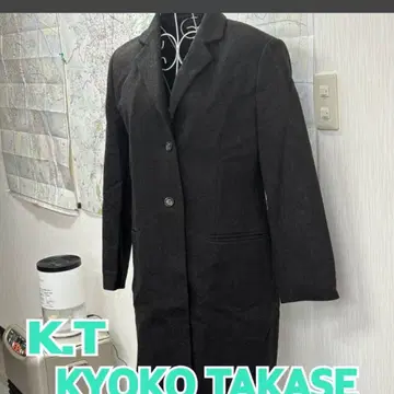 K.T KYOKO TAKASE 블랙 롱 코트