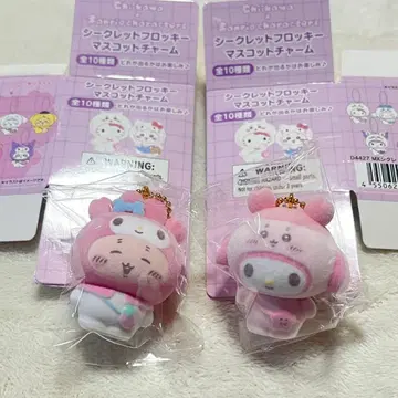 산리오 치이카와 (먼작귀) 콜라보 마이멜로디 카니 헌책방 플로키 마스코트