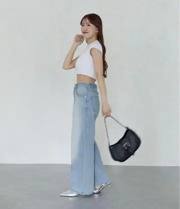 Thevon. yuna 기획 하이웨스트 스트레이트 데님 팬츠 PM 사이즈