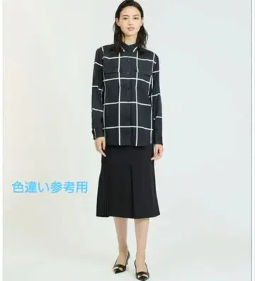 새상품급 에스트네이션 울 프론트 슬릿 더블 크로스 타이트 스커트 S