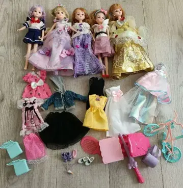 리카짱 인형 5체 의상 잡화 세트