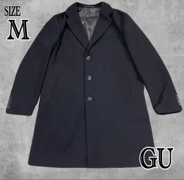 GU 지유 블랙 체스터 코트 M 사이즈