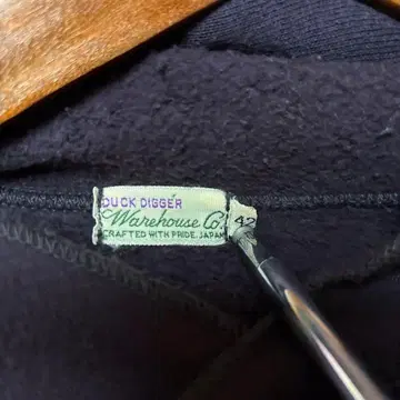 웨어하우스 후드티 세퍼레이트 포켓 네이비