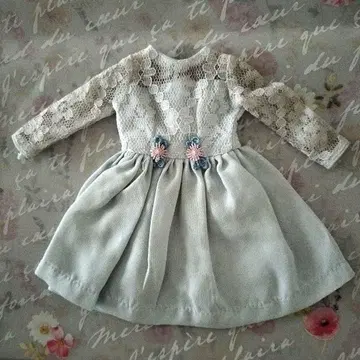 타미짱 오리지널 의상 [로드쇼] 스카이블루 레이스 드레스 쇼와 레트로