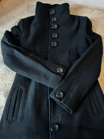 아카이브 롱 코트 블랙