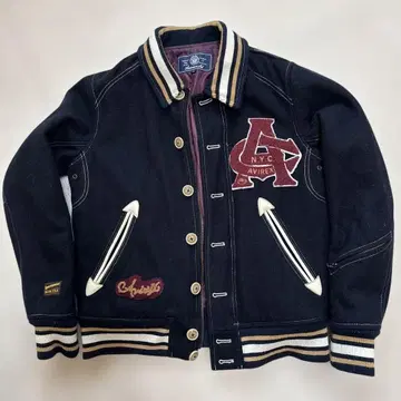 Avirex 네이비 바시티 자켓 A NY.C AVIREX