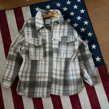 ZARA 체크 셔츠 자켓