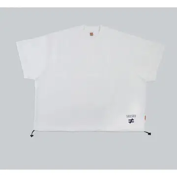 SEESEE SUPERBIGDRAWSTRINGS SS WHITE 티셔츠
