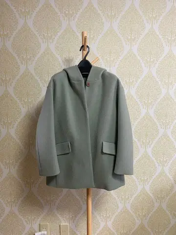 SHIPS 후드 부착 그린 코트