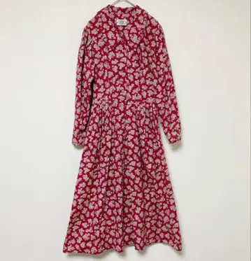 Laura Ashley 프릴 옷깃 크리스마스 컬러 원피스