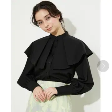 rienda 빅 컬러 셔츠 블랙