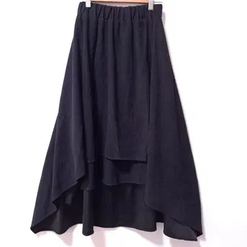 RayCassin 피쉬테일 스커트 블랙 스웨이드 허리밴딩