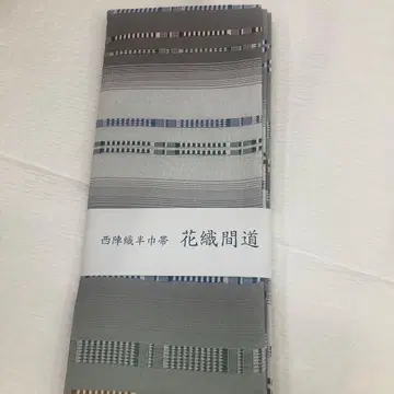 꽃 직조 줄무늬 반폭 오비