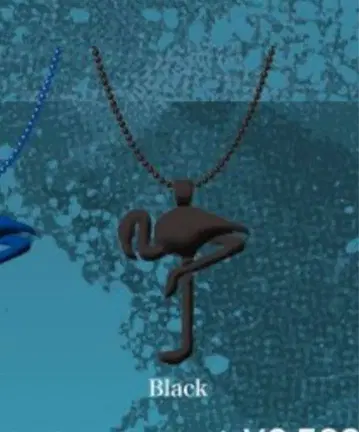 syudou 플라밍고 러버 목걸이 블랙