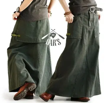 PATY OAR'S 올즈 밀리터리 맥시 스커트 새상품급