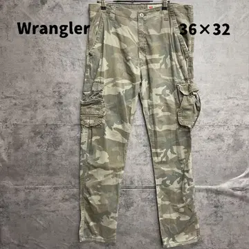 랭글러 팬츠 카모플라쥬 밀리터리 테이퍼드 워크 하의 면 [ 7357 ]