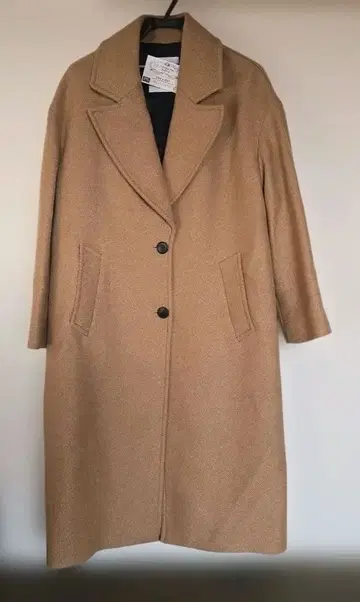 ZARA 카멜 울 혼방 롱 코트
