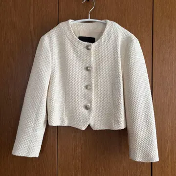 ZARA 자켓 숏 기장 S 사이즈 흰색 화이트