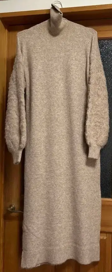 Eaphi 에피 니트 원피스 핑크 베이지 롱 M