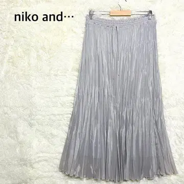 니코앤드 - 롱 기장 플리츠 스커트 아코디언 허리밴딩 L