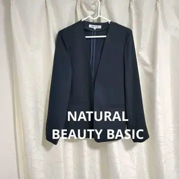 NATURAL BEAUTY BASIC 노카라 자켓 워셔블 L 네이비