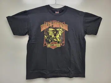 할리 계열 USA제 바이커T 블랙 XL VF제 양면 프린트 XB001