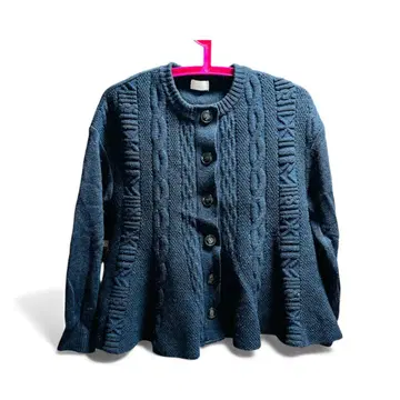 소노 SONO 케이블 니트 네이비 두꺼운 원단