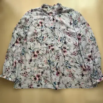 레리안 꽃무늬 실크 긴팔 셔츠