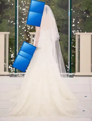 Vieux Paris 웨딩 베일 큐빅 포함 클리닝 완료