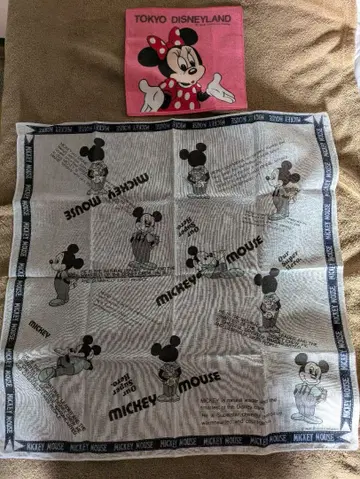 도쿄 디즈니랜드 미니 타월 손수건 미키마우스 대형 손수건 새상품