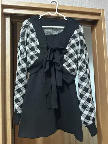 bubbles 체크 미니 원피스