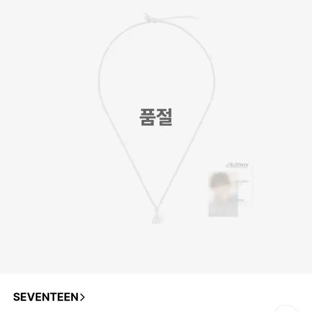 세븐틴 승관 9주년 목걸이 포카포함 미개봉 새상품 양도 판매 부승관
