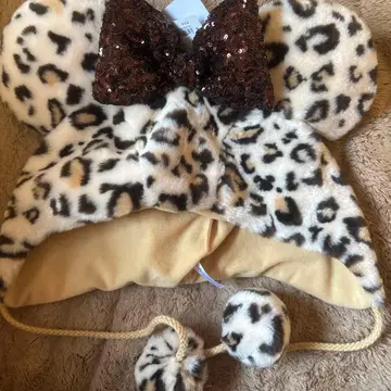 레오파드 무늬 팬 캡