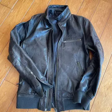 가죽 자켓 집업