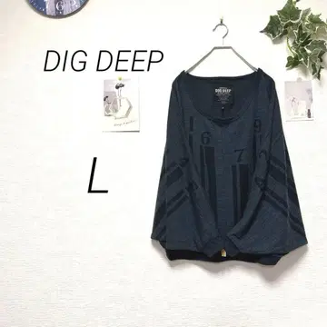 8943-1 DIG DEEP 돌먼 슬리브 티셔츠 L 캐주얼