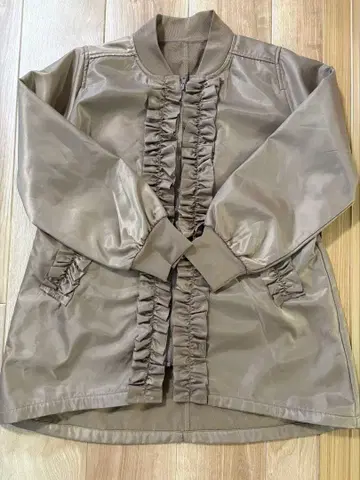 &LOVE 앤러브 베이지 본딩 프릴 블루종 3L