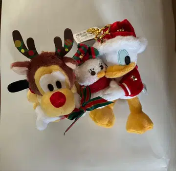 도날드 플루토 봉제 인형 키체인 DISNEY CHRISTMAS 2개