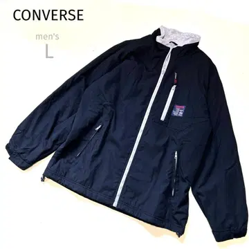 [컨버스] 블랙 남성용 L 플리스 방한 하프 코트 점퍼