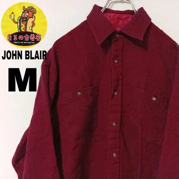 USA 구제 의류 JOHN BLAIR 플란넬 셔츠 M 레드